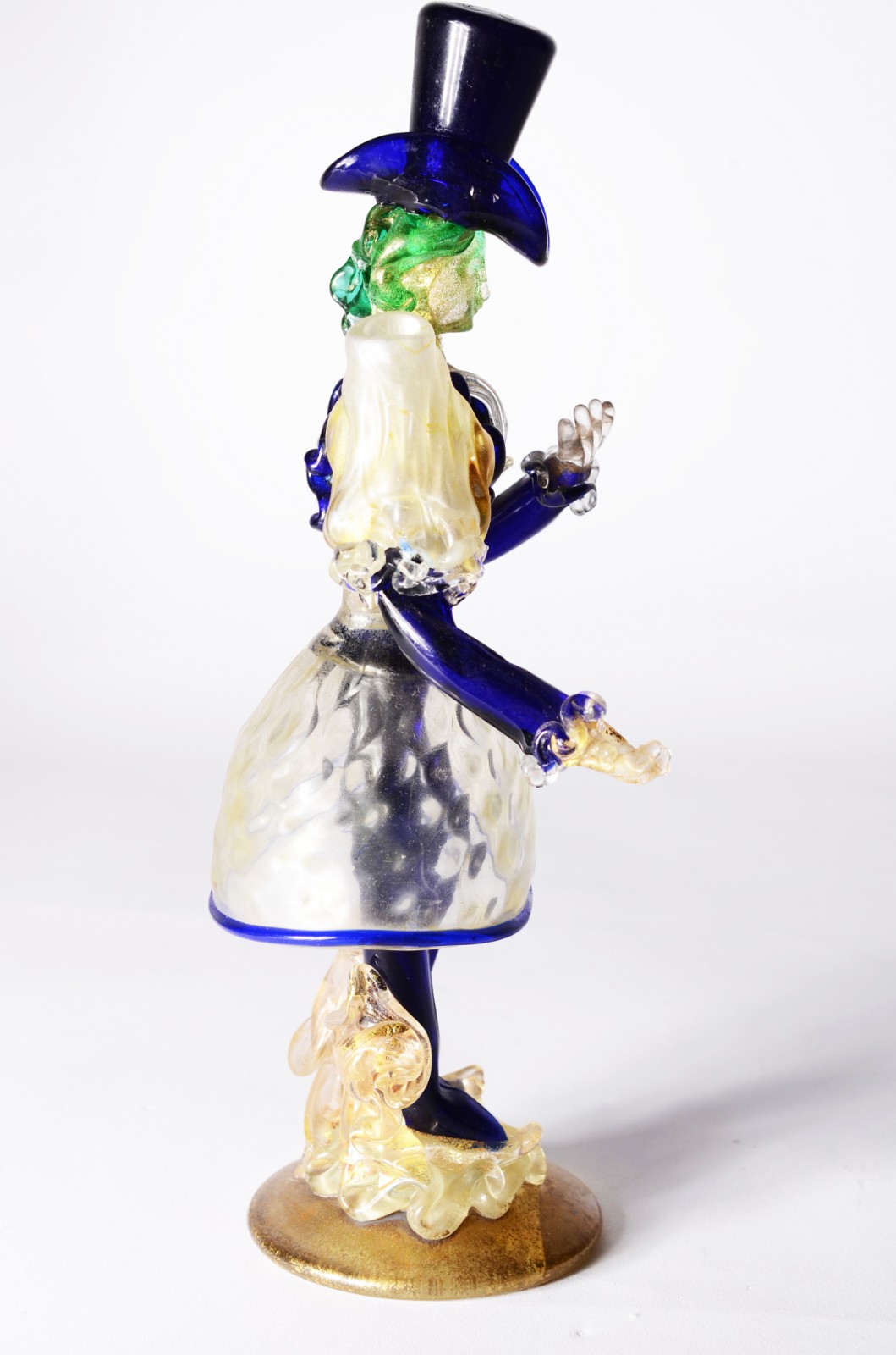 Escultura de murano italiano policromado e com pó de ouro... - foto 5 de 9