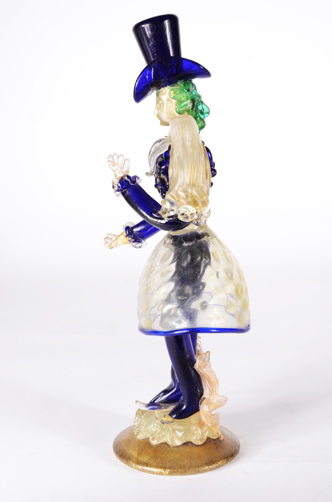 Escultura de murano italiano policromado e com pó de ouro... - foto 6 de 9