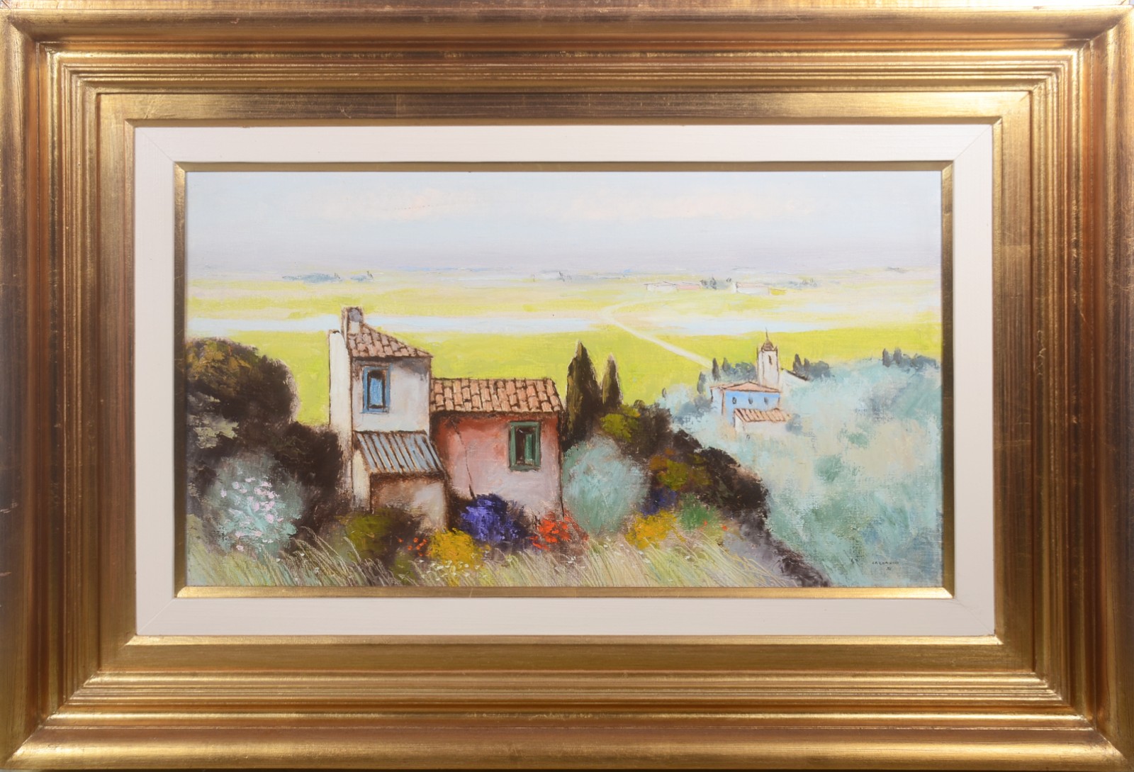 Domenico Lazzarini (1920-1987), Paisagem com casarios - foto 2 de 4