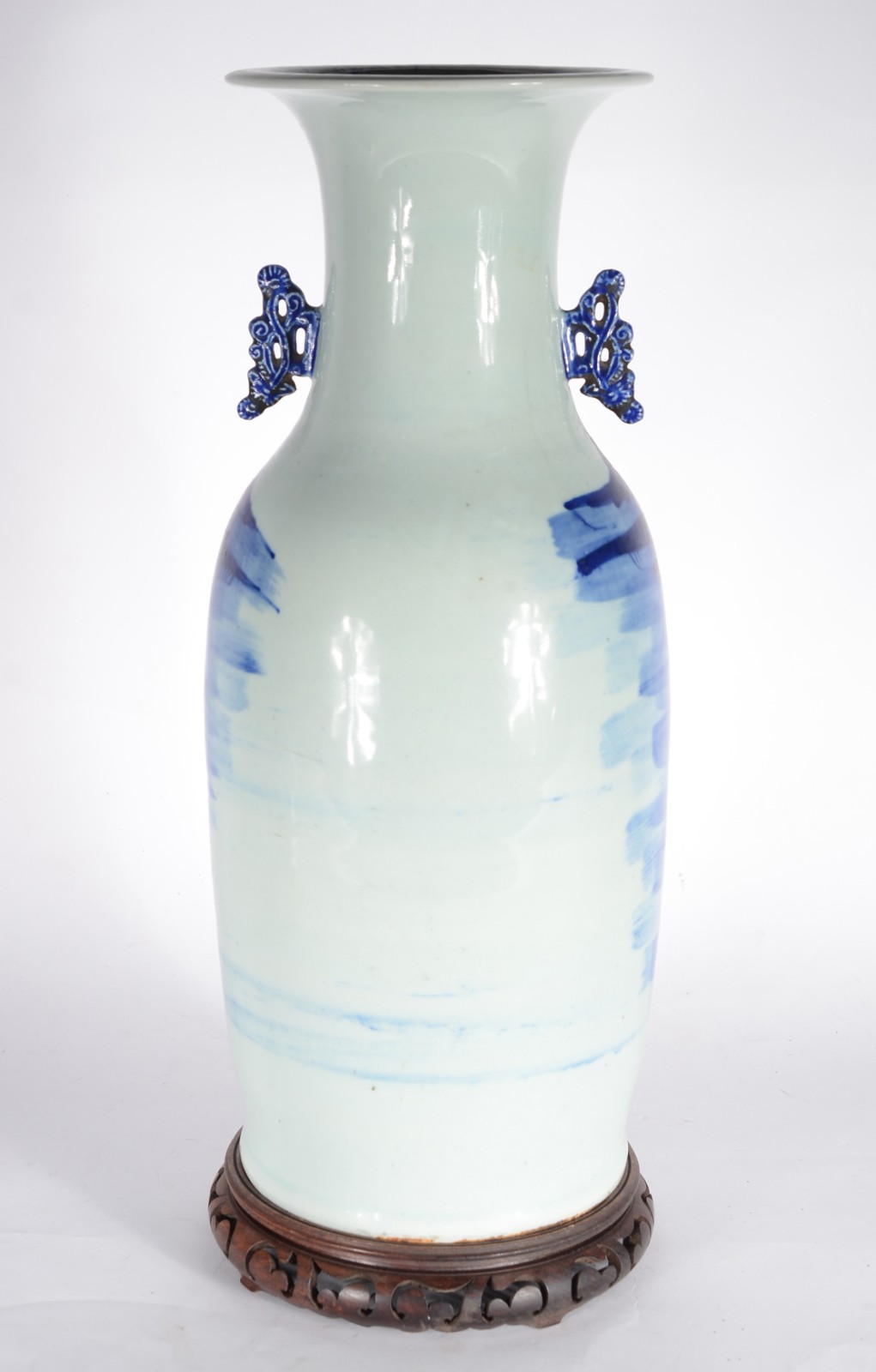 Grande vaso de porcelana chinesa, decorado com paisagem em tons de... - foto 5 de 9