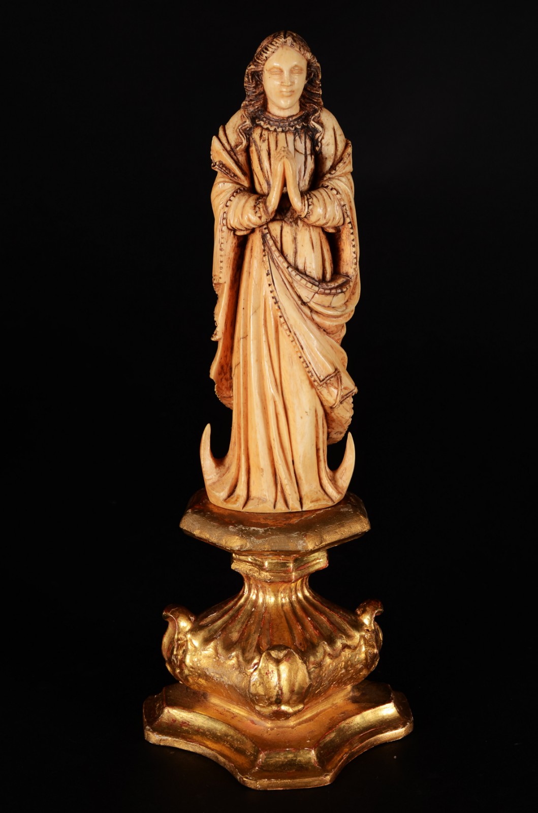Nossa Senhora da Conceição, escultura indo-portuguesa, do séc. XVIII... - foto 1 de 7