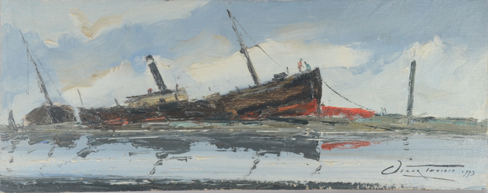 Oscar Tecídio (1926-1995), Barco em Reparos - foto 1 de 5