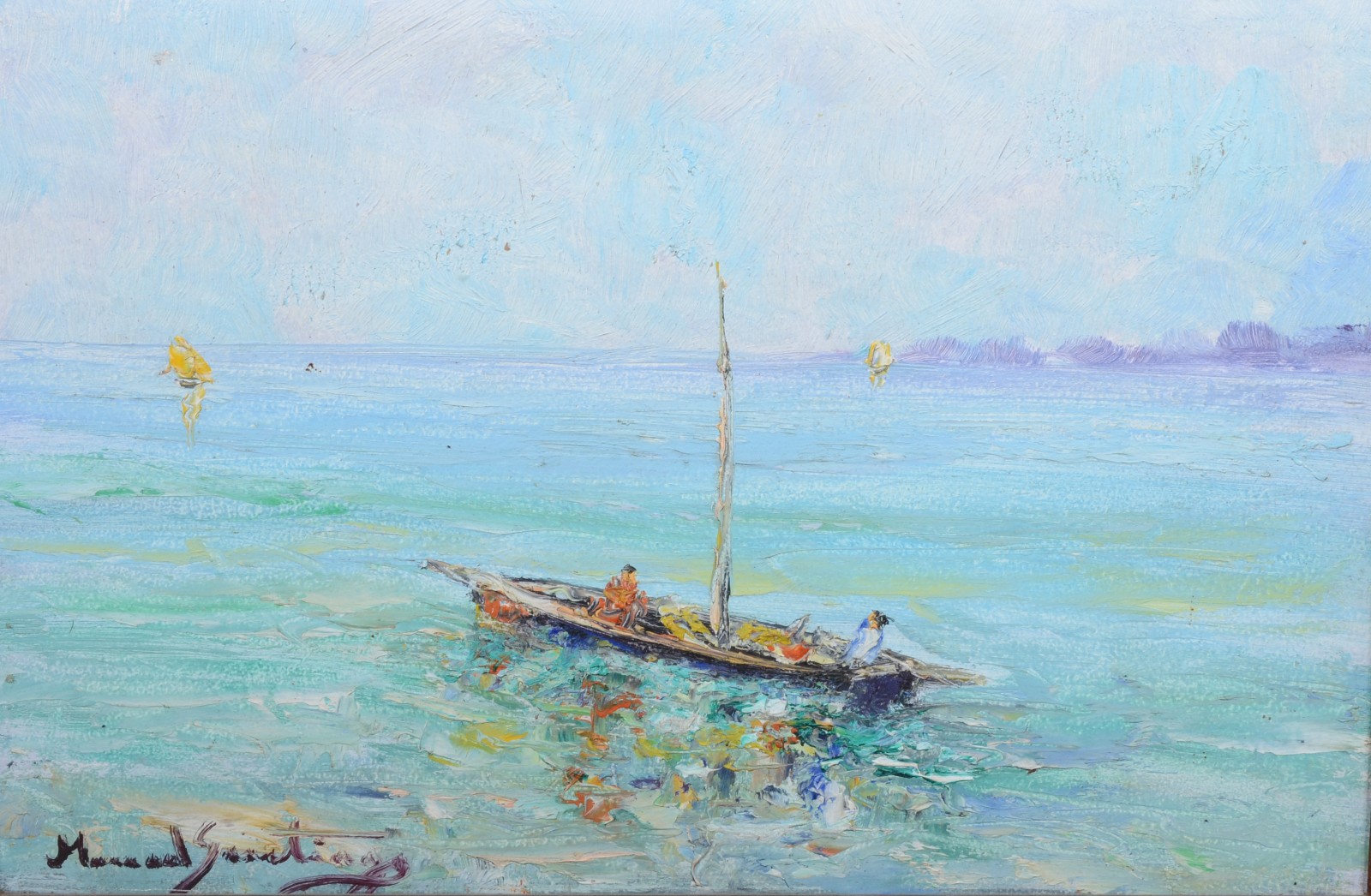 Manoel Santiago (1897-1987), Marinha com barco - foto 1 de 5