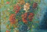 Manoel Santiago (1897-1987), Vaso de Flores - Óleo sobre eucatex.