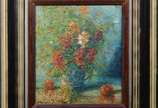 Manoel Santiago (1897-1987), Vaso de Flores - Óleo sobre eucatex.