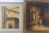 Tácito Ibiapina (1950-2016), Casario e Fundo de... - Dois quadros a óleo sobre tela.