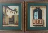 Tácito Ibiapina (1950-2016), Fachadas - Dois quadros - óleo sobre tela