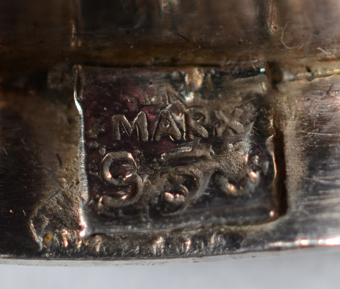 MARX - Gargantilha de prata com detalhes em ouro e pingente com... - foto 4 de 4