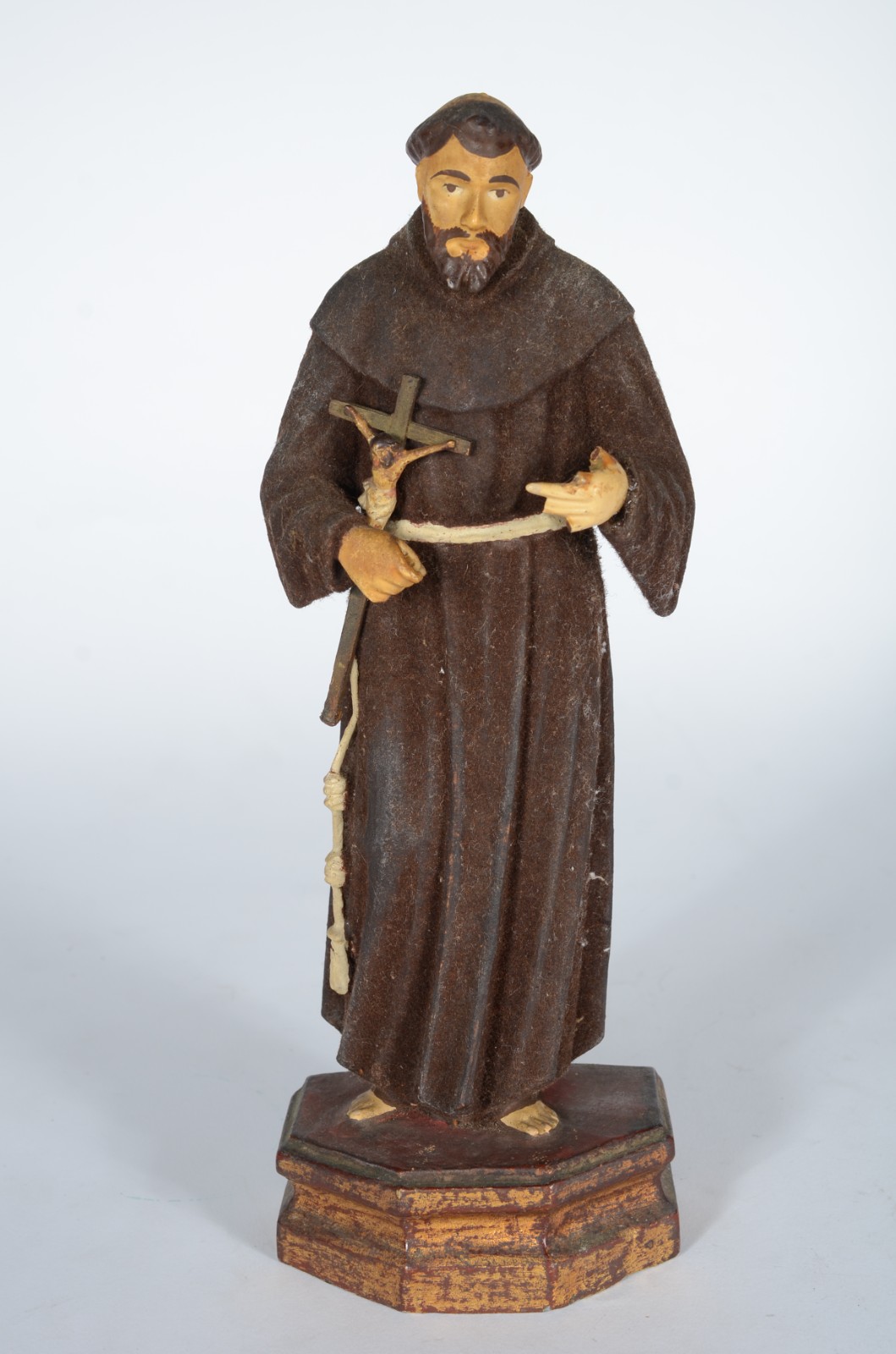 São Francisco Xavier com crucifixo - Imagem de madeira policromada... - foto 1 de 7
