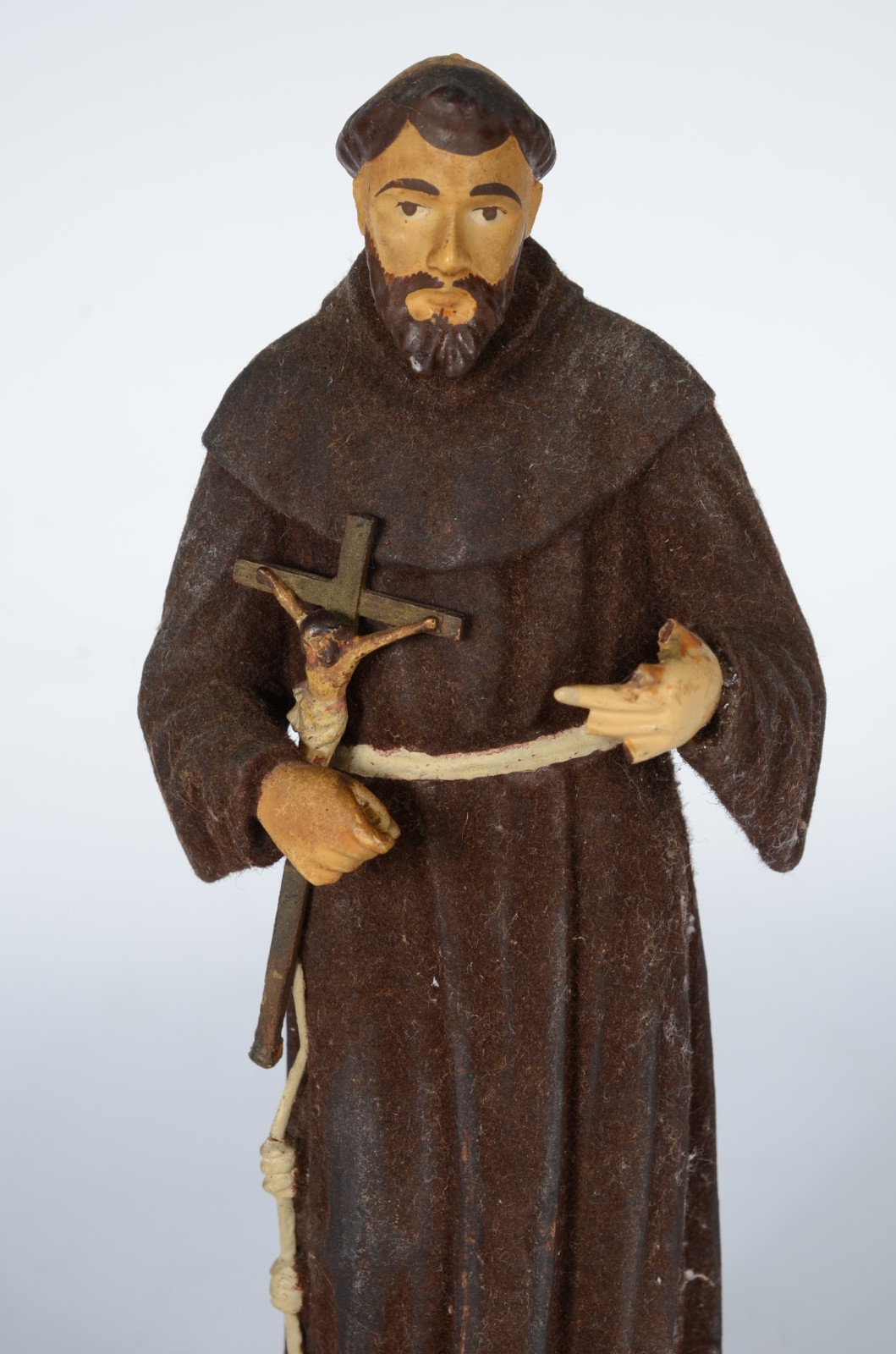 São Francisco Xavier com crucifixo - Imagem de madeira policromada... - foto 2 de 7