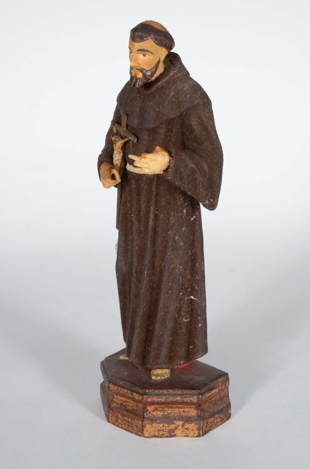 São Francisco Xavier com crucifixo - Imagem de madeira policromada... - foto 3 de 7