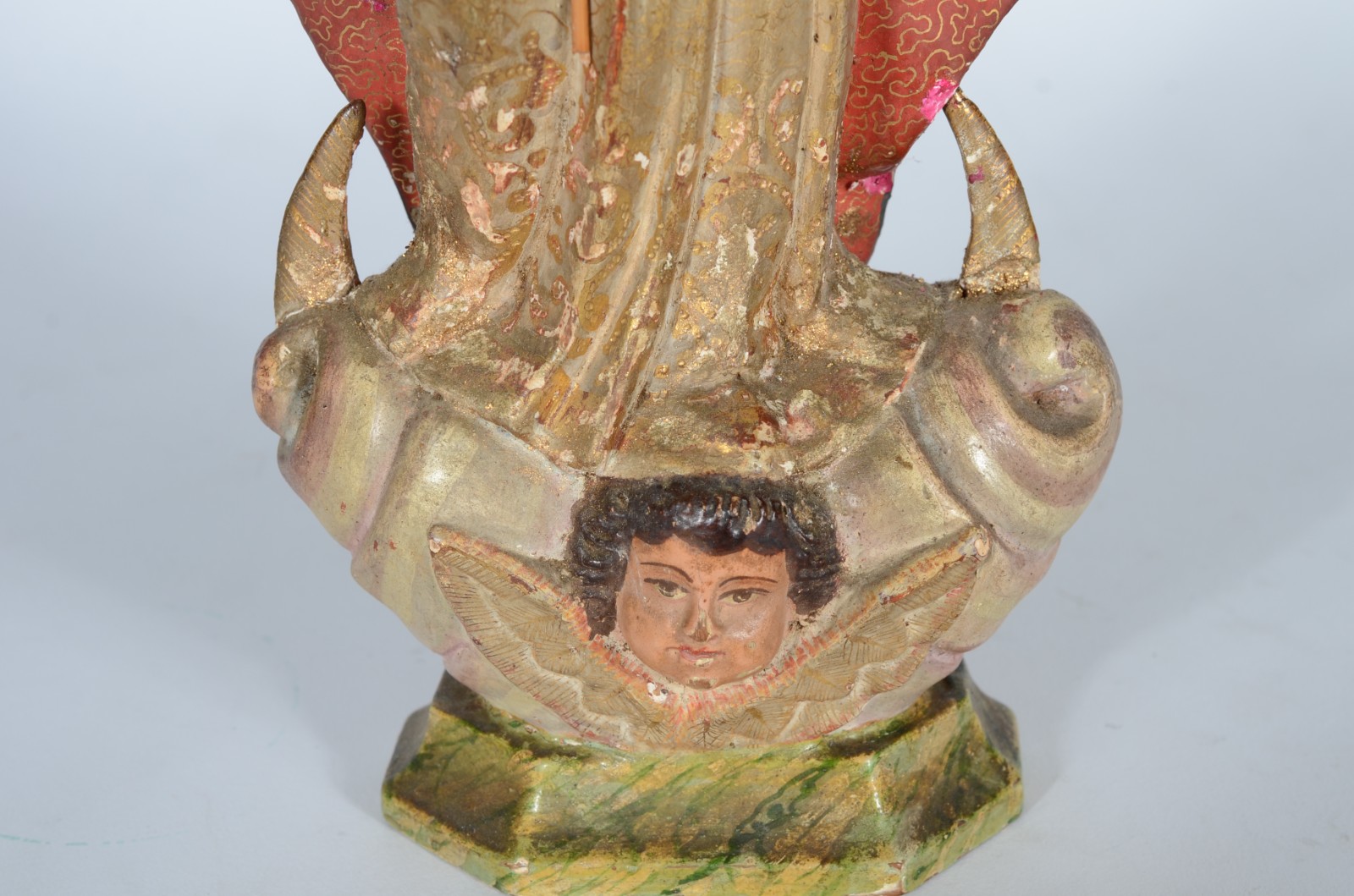 Nossa Senhora - Imagem de madeira policromada e dourada. Pequenos... - foto 3 de 8