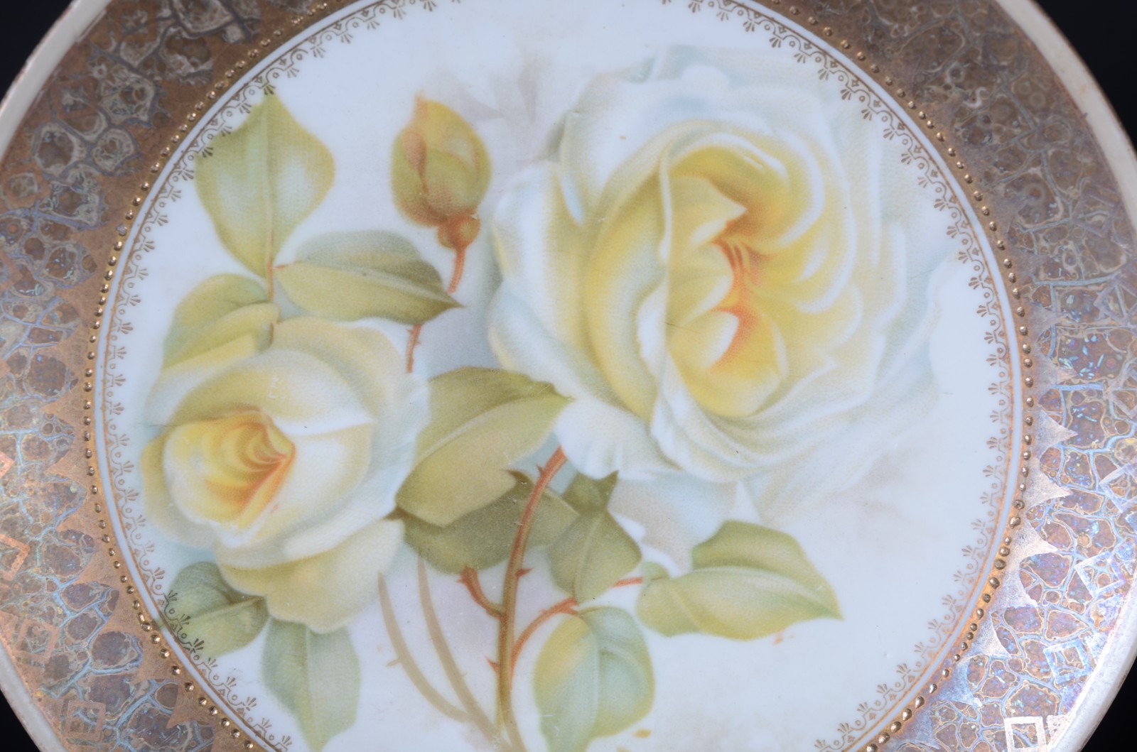 Serviço de chá de porcelana alemã RS, decorado com flores amarelas ao... - foto 2 de 11