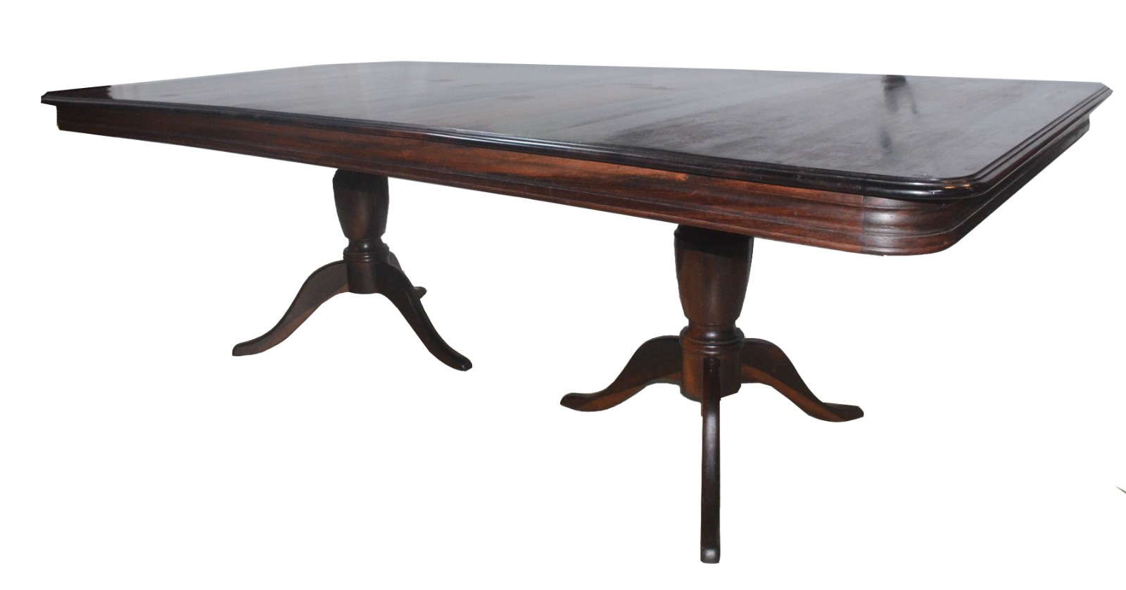 Mesa de jantar de jacarandá, tampo retangular com quinas... - foto 3 de 11