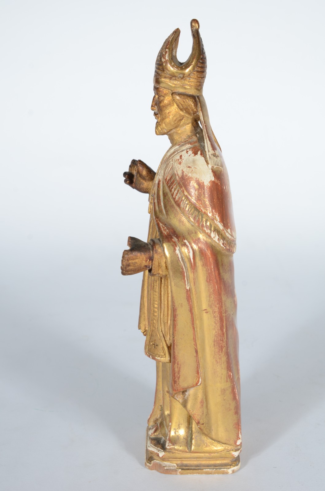 Santo Agostinho - Imagem de madeira policromada e dourada. Século XIX. - foto 6 de 7