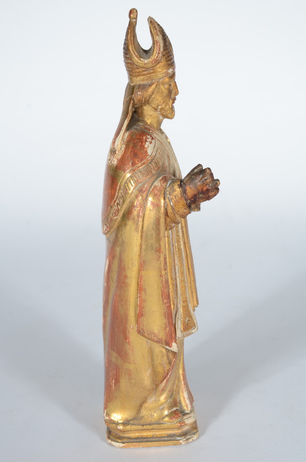 Santo Agostinho - Imagem de madeira policromada e dourada. Século XIX. - foto 7 de 7