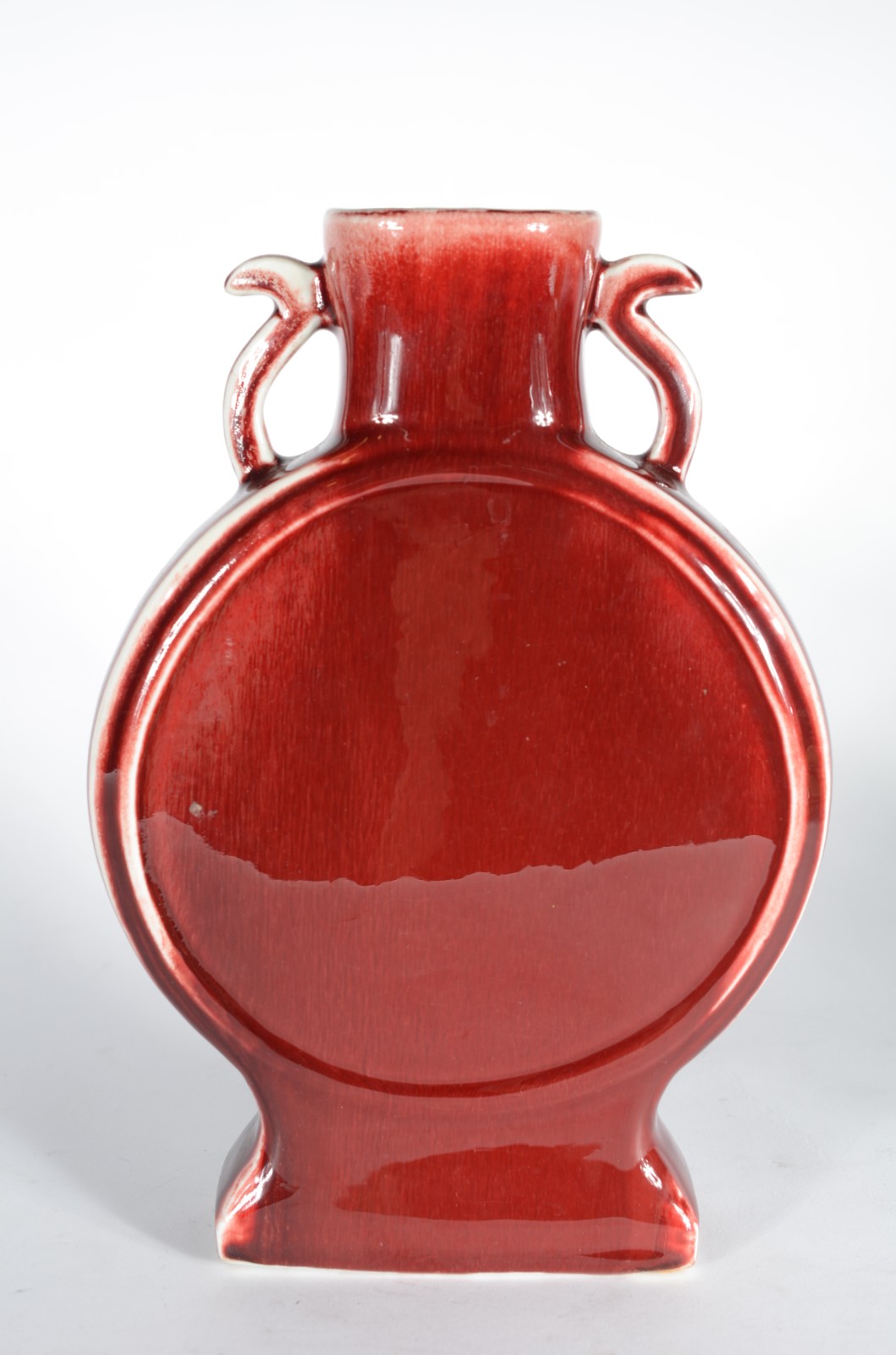 Vaso/ânfora de porcelana oriental sangue de boi. - foto 2 de 4