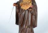 Santo Antônio com menino - Antiga Imagem de mad... - Santo Antônio com menino - Antiga Imagem de madeira policromada e dourada. Desgastes.