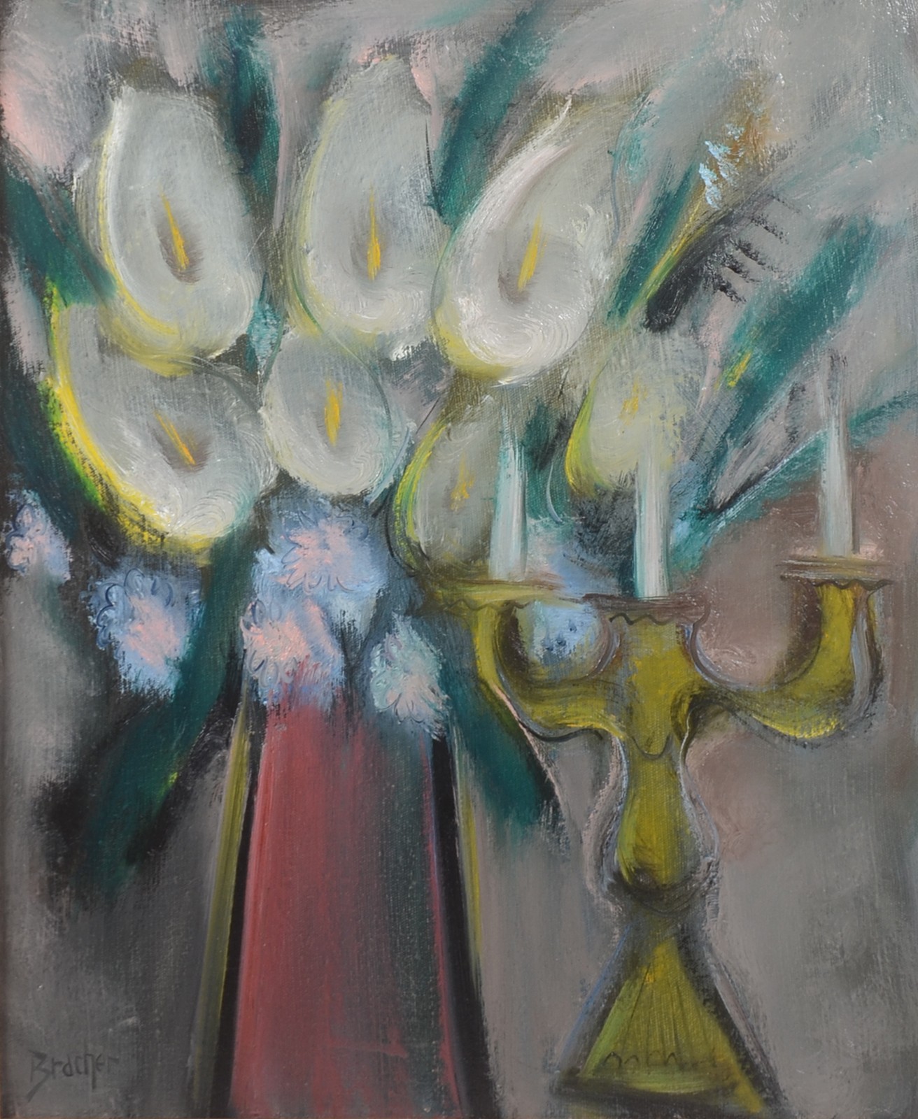 Carlos Bracher (1940), Flores e Castiçal - foto 1 de 5