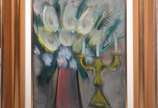 Carlos Bracher (1940), Flores e Castiçal - Óleo sobre tela.