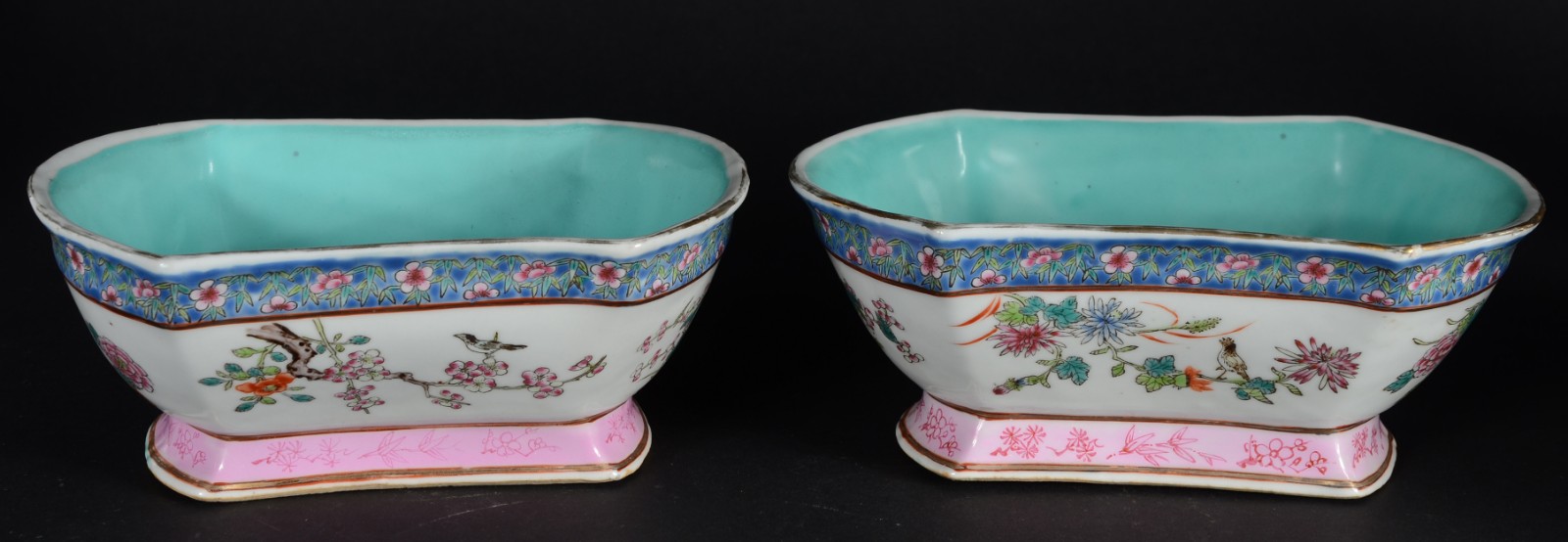 Três peças de porcelana chinesa policromada, sendo: potiche com base... - foto 6 de 11