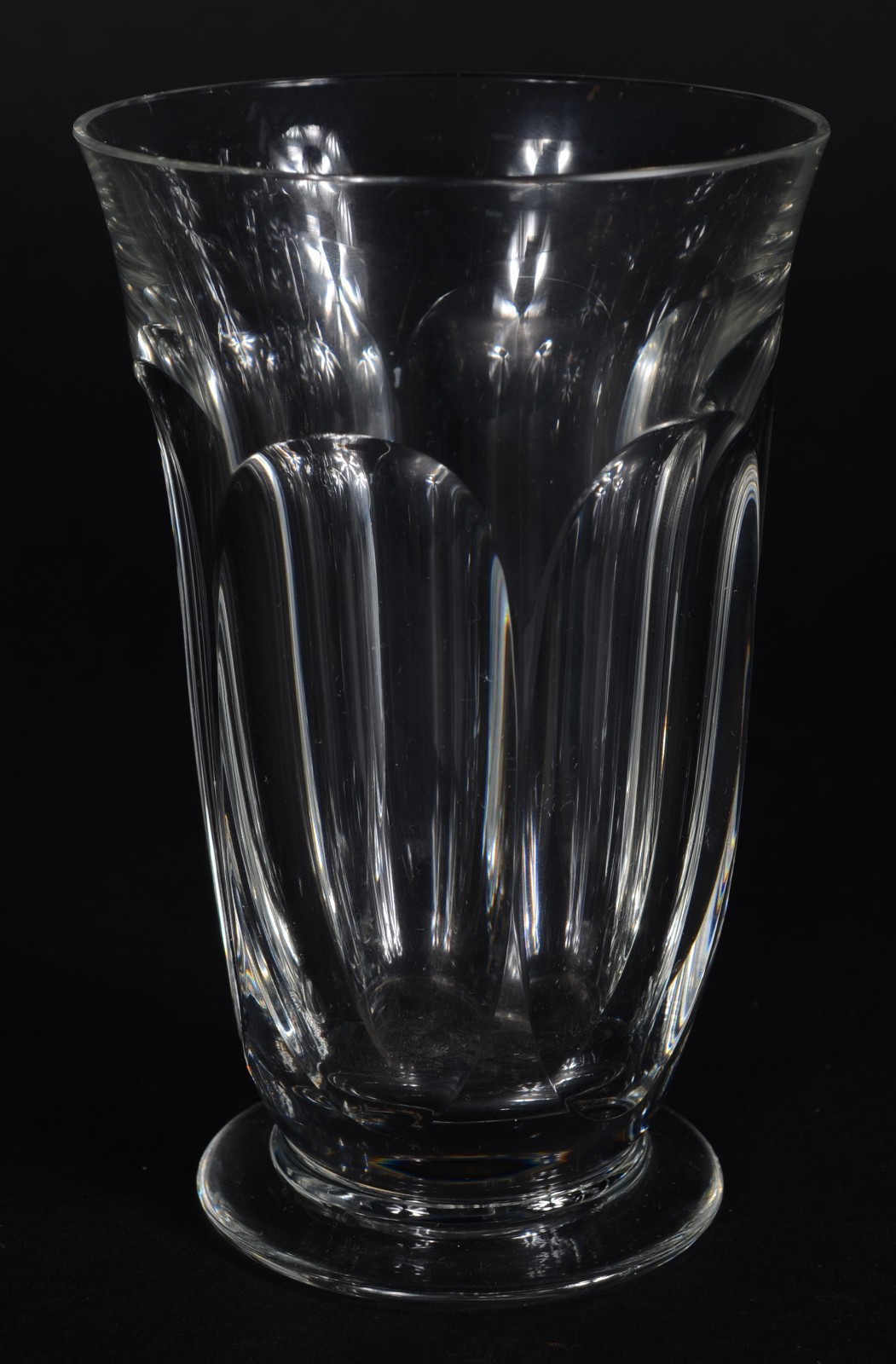 Conjunto com 6 copos longos de cristal facetado. - foto 2 de 5
