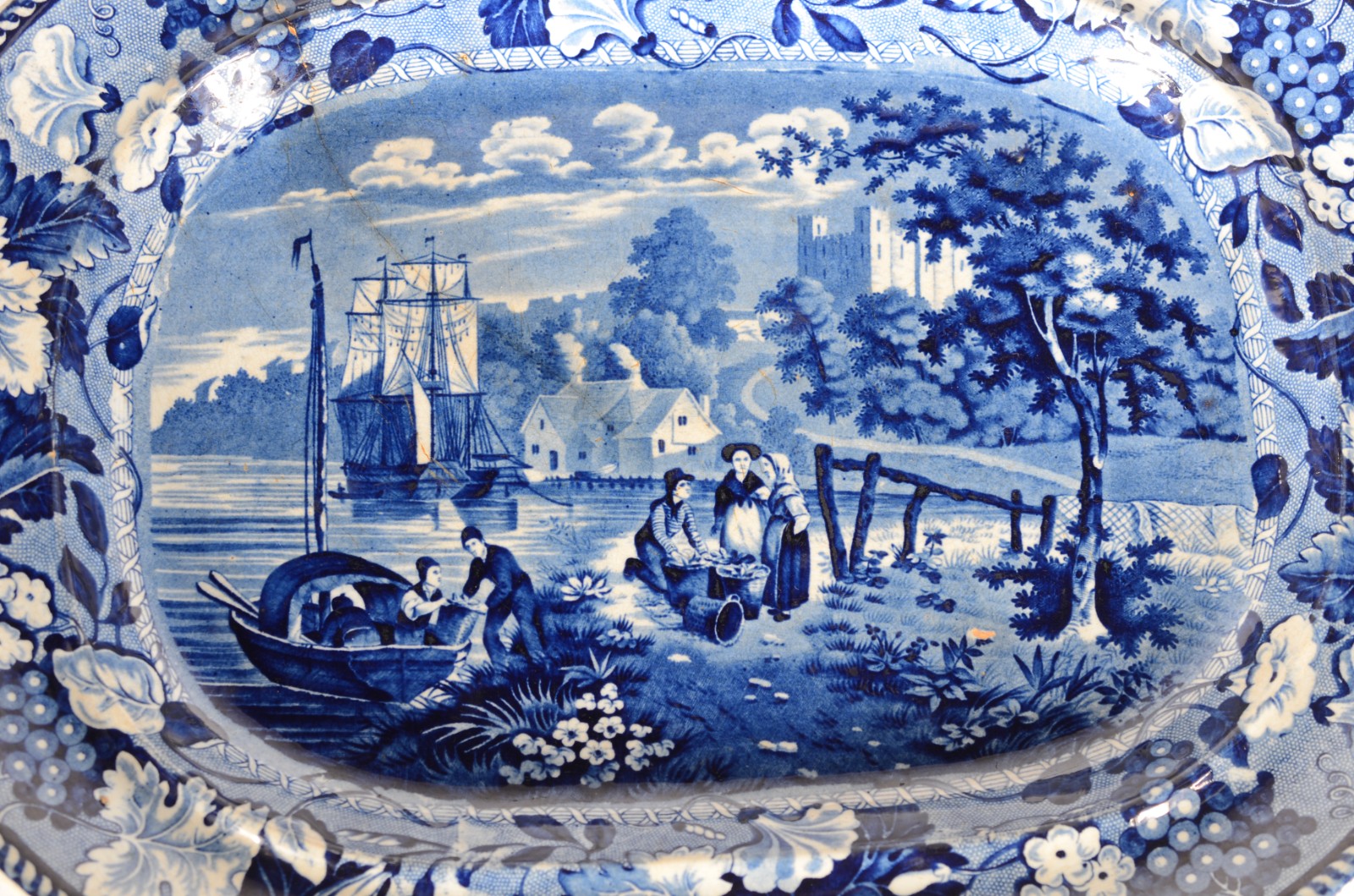 Duas travessas de faiança inglesa azul borrão "Copeland" e "Rochester... - foto 4 de 10