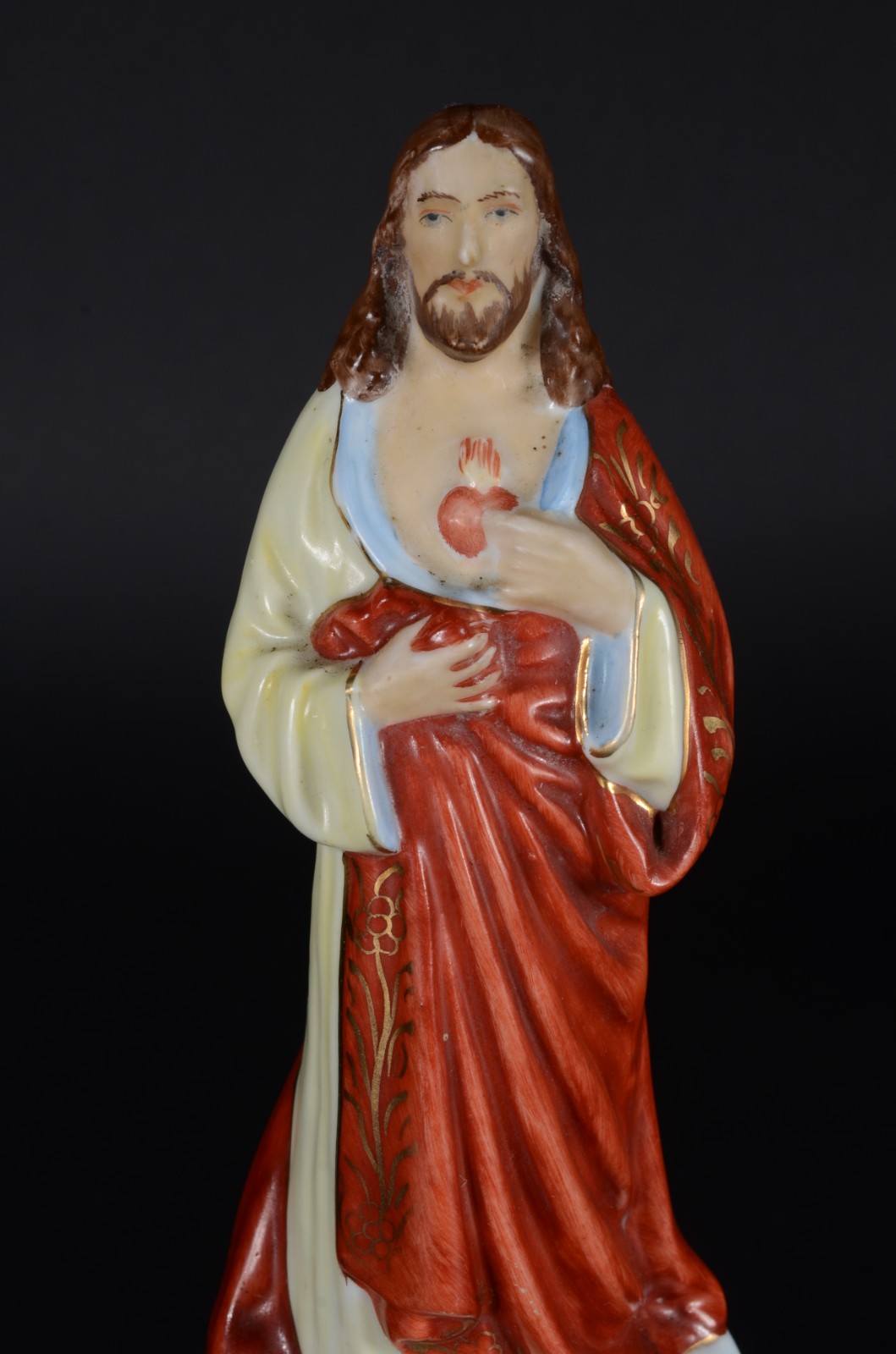Luminária na forma de Sagrado Coração de porcelana policromada. - foto 8 de 8