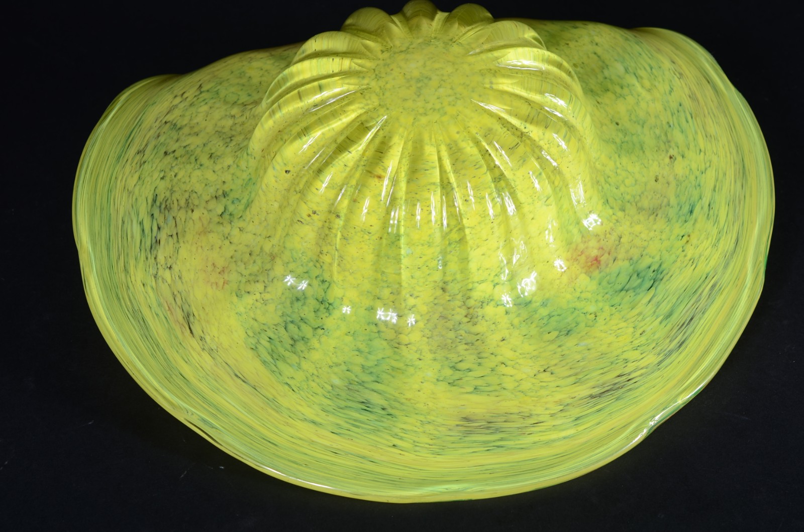 Centro de mesa de murano italiano mesclado nos tons de amarelo, verde... - foto 4 de 4