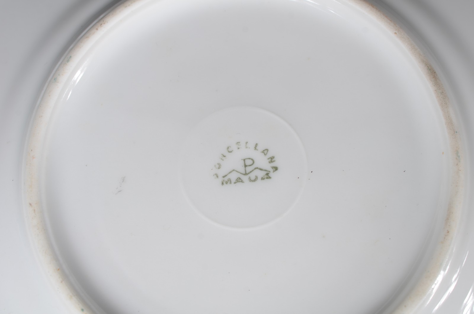 Serviço de porcelana Mauá para chá e café, borda verde água com... - foto 5 de 10