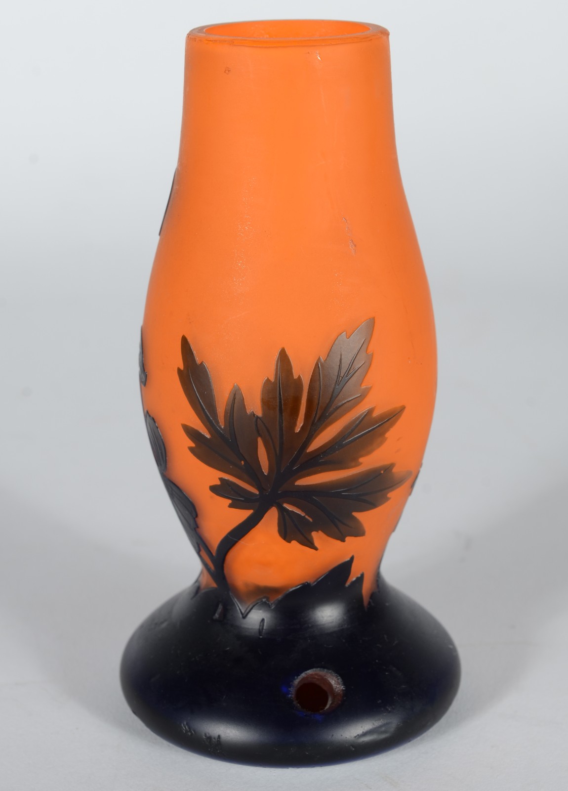 Base para abatjour de pasta de vidro francesa na cor laranja e... - foto 2 de 7
