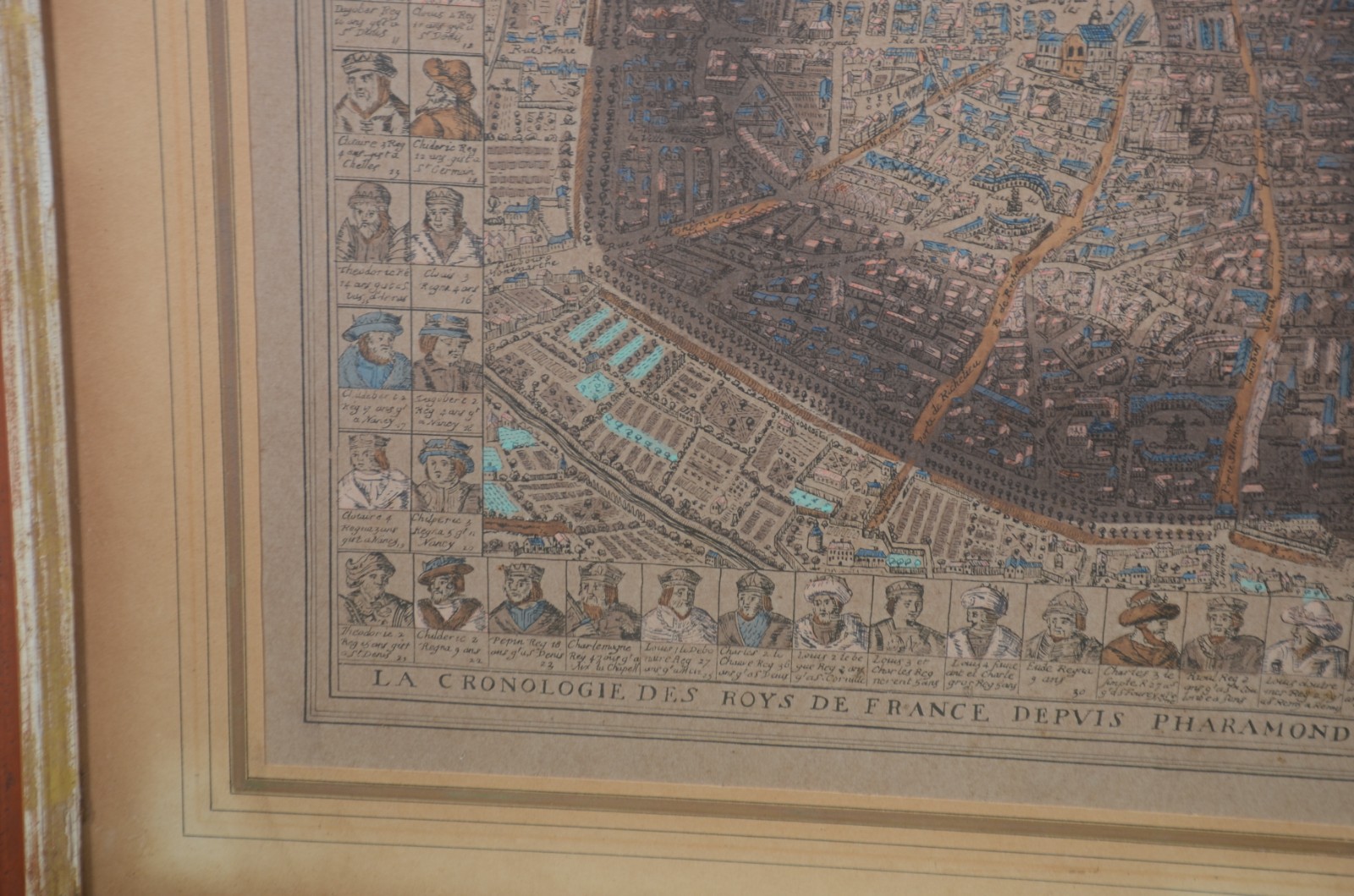 Plan de la ville citte et universite et fauxbourgs de Paris - foto 3 de 7