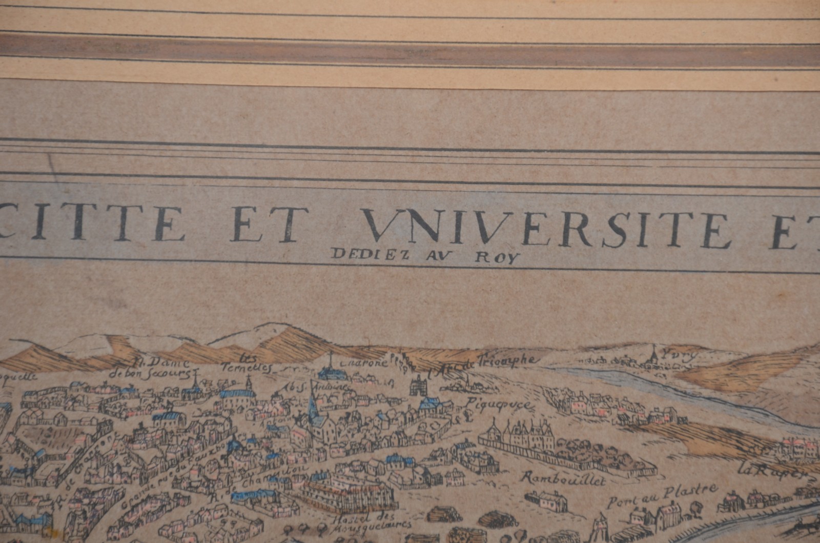 Plan de la ville citte et universite et fauxbourgs de Paris - foto 4 de 7