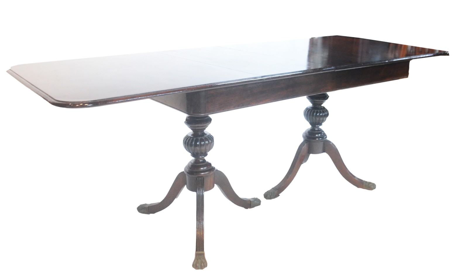 Mesa de jantar de jacarandá, tampo retangular com uma tábua extensora... - foto 3 de 11