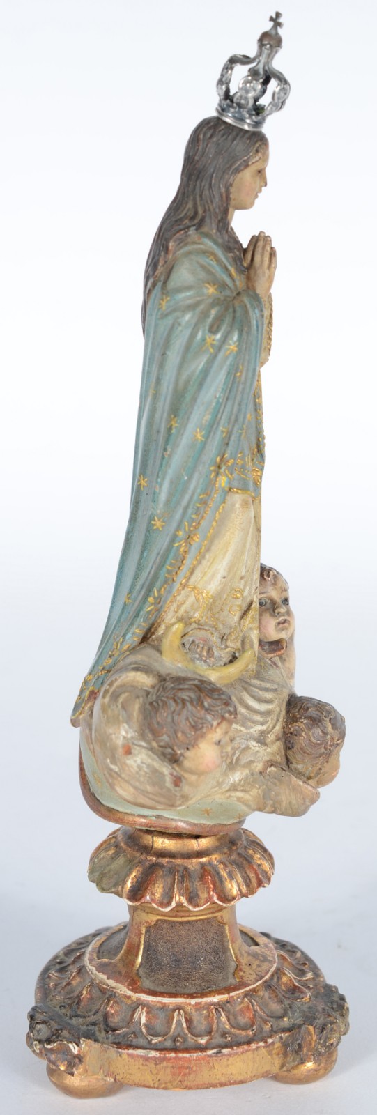 Nossa Senhora - Imagem portuguesa de madeira policromada e dourada... - foto 4 de 7