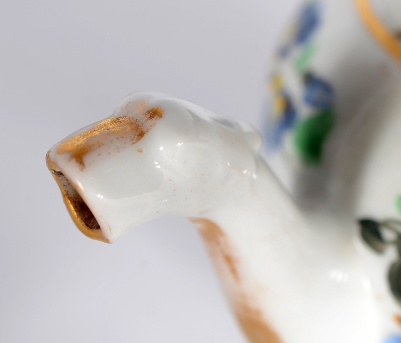 "Veilleuse" de porcelana francesa Velho Paris, decoração floral em... - foto 4 de 8