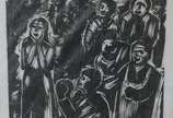 Oswaldo Goeldi (1895-1961), Humilhados e Ofendidos - Xilogravura sobre papel de arroz por Beatriz Reynal.