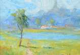 Manoel Santiago (1897-1987), Paisagem - Óleo sobre tela.