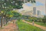 Thiago Castro (1984), Praça Paris - Óleo sobre tela.