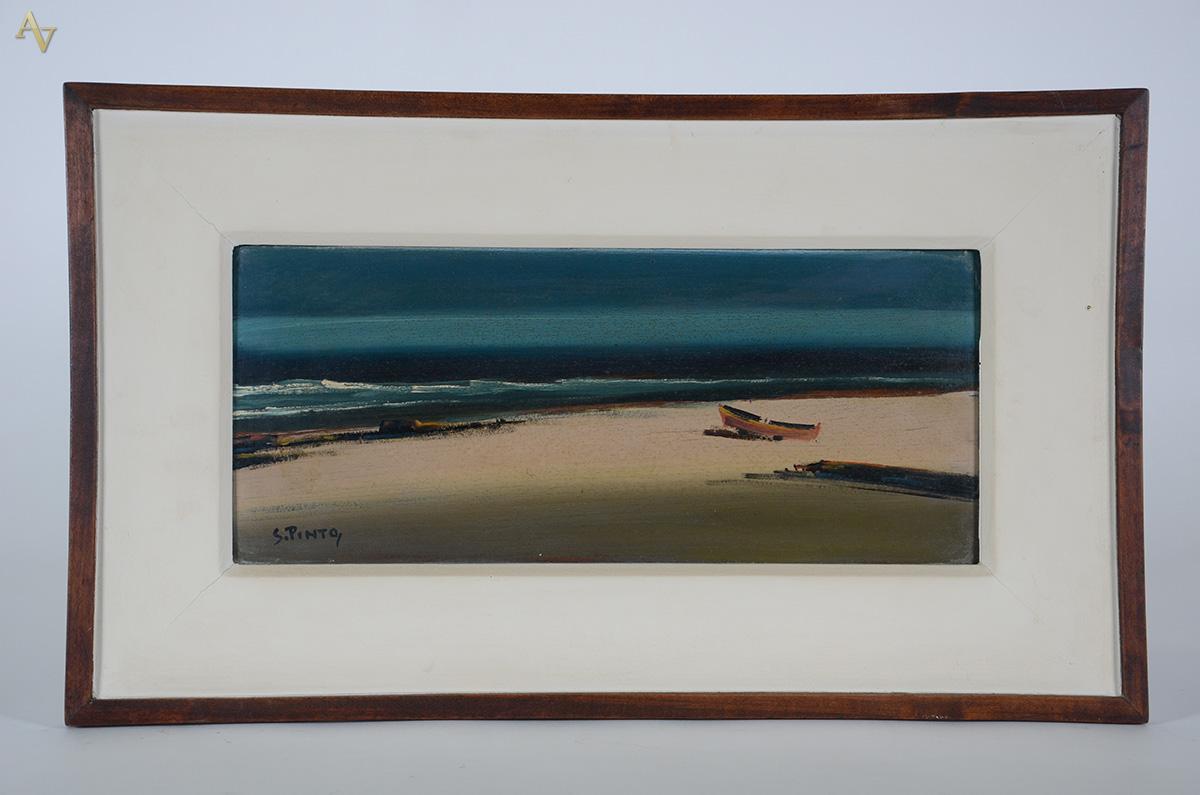 SYLVIO PINTO (1918 - 1997) - Marinha - ose - 22 x 48 - foto 1 de 3