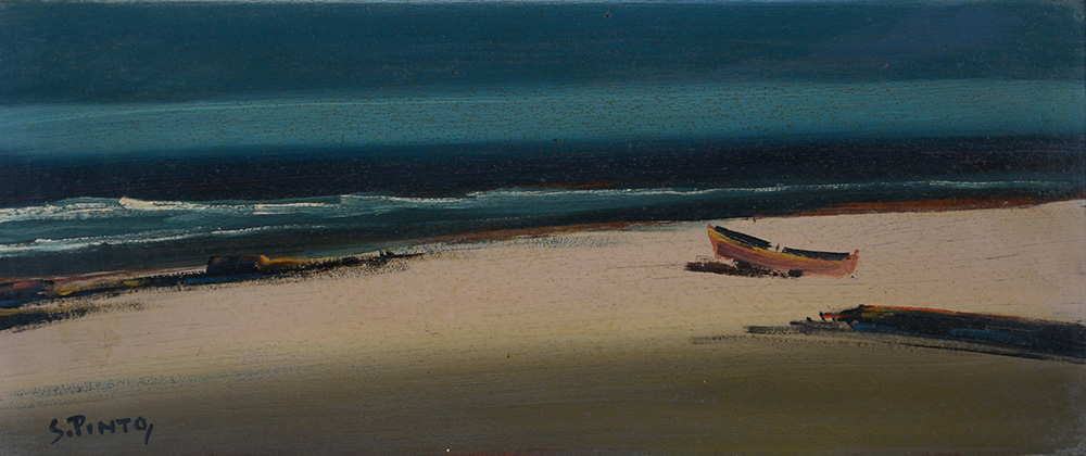 SYLVIO PINTO (1918 - 1997) - Marinha - ose - 22 x 48 - foto 2 de 3