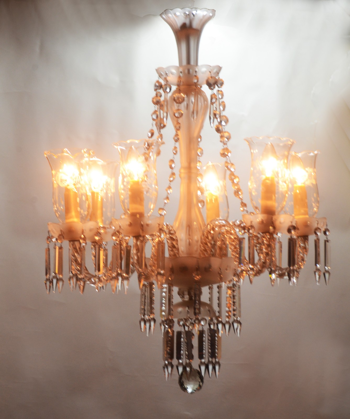 Lustre de cristal para 6 luzes. - foto 4 de 4
