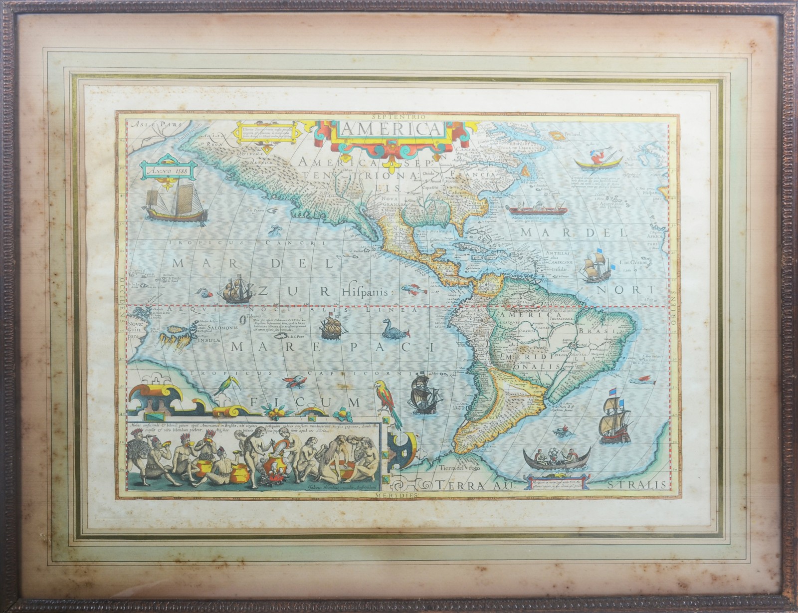 Antigo mapa da America. - foto 2 de 7