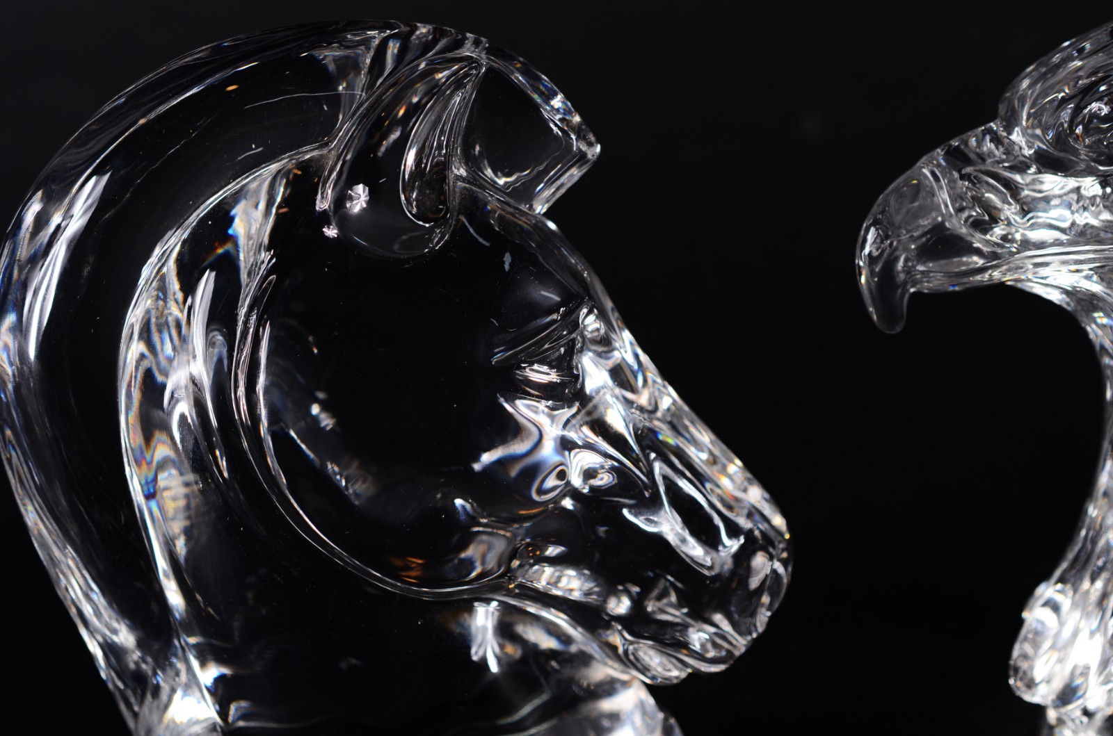 Duas esculturas de cristal italiano "Da Vinci", representando figuras... - foto 3 de 11