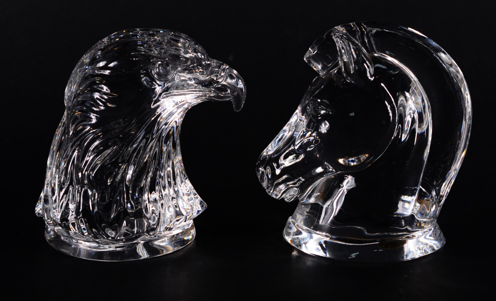 Duas esculturas de cristal italiano "Da Vinci", representando figuras... - foto 6 de 11