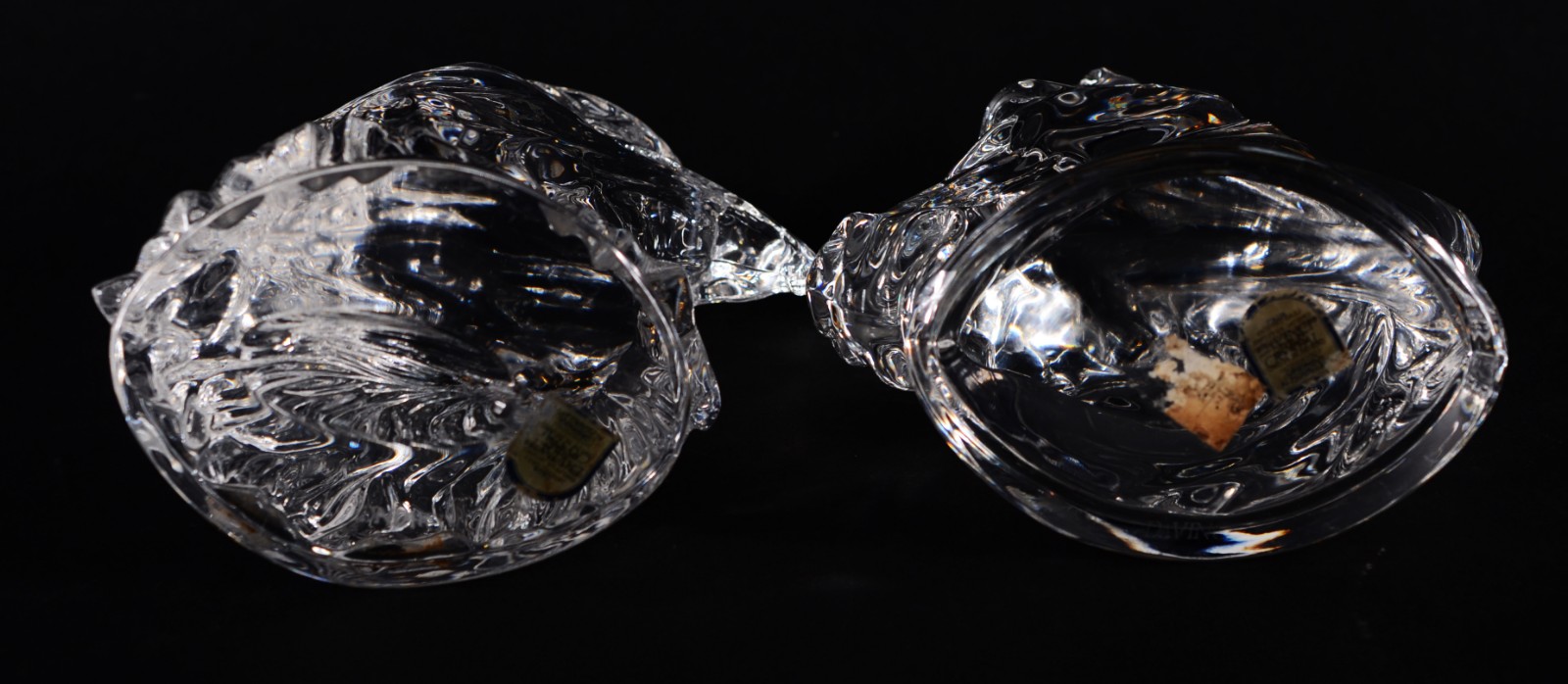 Duas esculturas de cristal italiano "Da Vinci", representando figuras... - foto 7 de 11