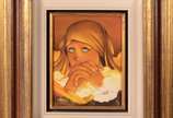 SAMI MATTAR (1930), Figura feminina com flor - Óleo sobre tela.