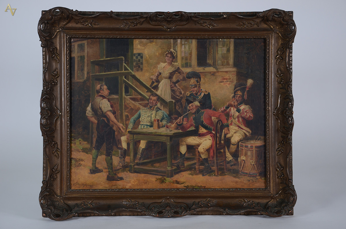 HENRY GILLARD GLINDONI (1852-1912) - Interior de taberna - ost - 44 x... - foto 1 de 3
