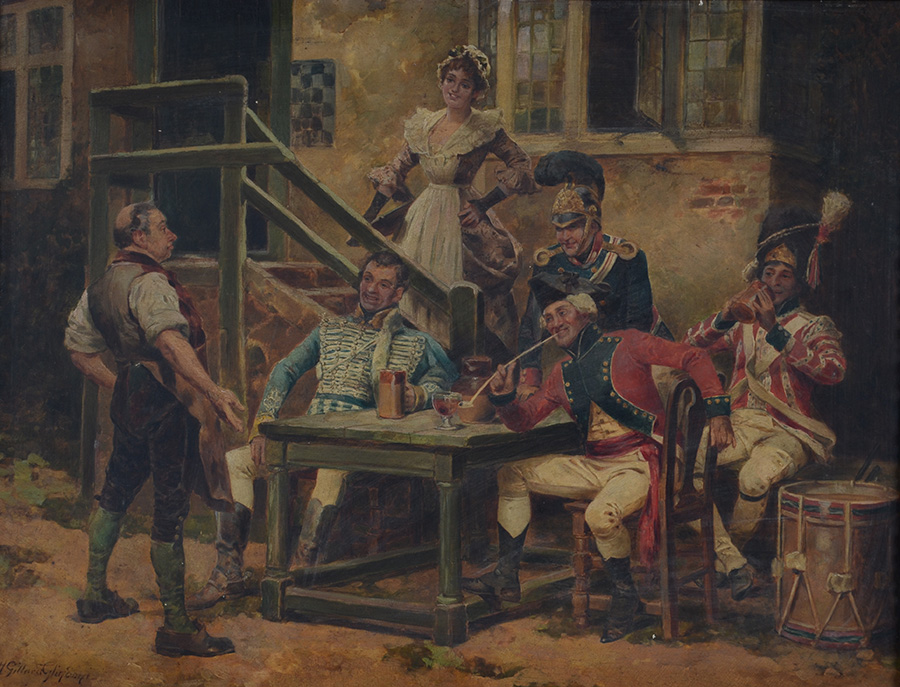 HENRY GILLARD GLINDONI (1852-1912) - Interior de taberna - ost - 44 x... - foto 2 de 3