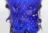 Vaso de murano  na cor azul com pó de ouro  - Vaso de murano  na cor azul com pó de ouro 